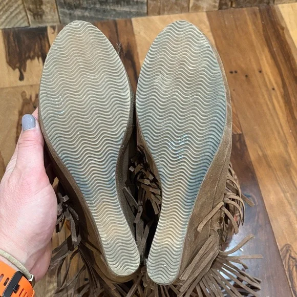 Naughty Monkey Multicolor Fringed Heeled Boots - Picture 4 of 12